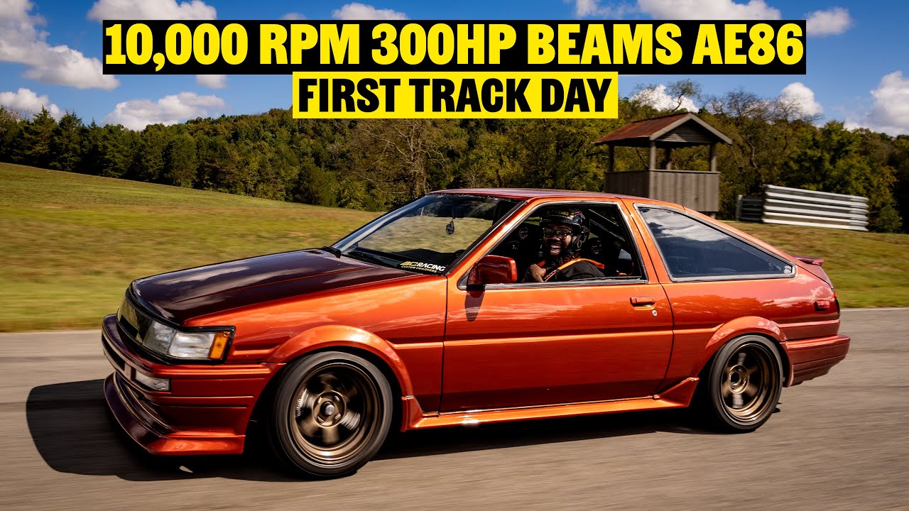 10,000 RPM 300HP AE86 Toyota Corolla Goes Grip Racing! (Hasselgren Engineering Built 3SGE BEAMS )