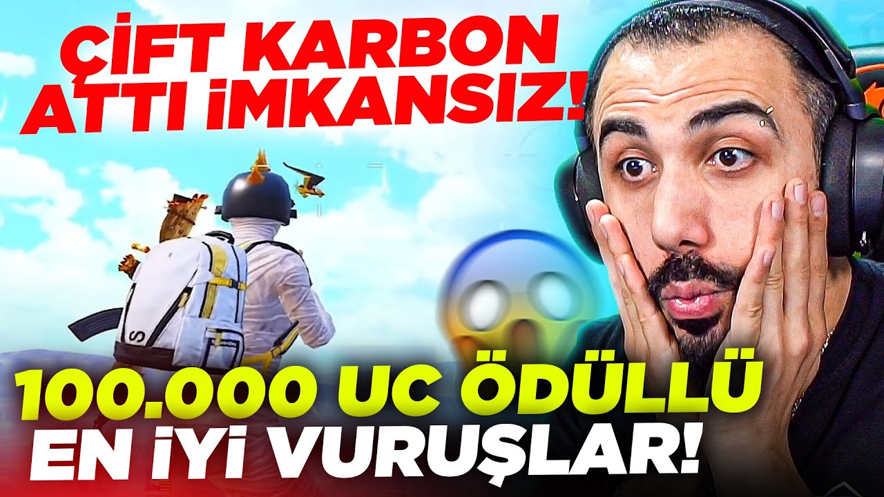 100.000 UC ÖDÜLLÜ EN İYİ VURUŞLAR ALLSTAR!! 😱 ARKA ARKAYA 2 KARBON ATTI! | PUBG MOBILE