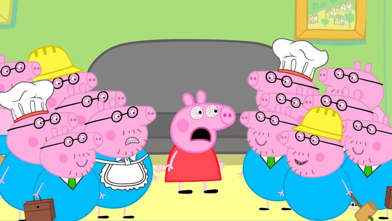 100001 Daddy Every Where - Peppa and Roblox Piggy Funny Animation