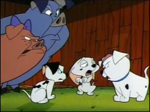101 Dalmatians the Series - Cadpig being Chase by Animal