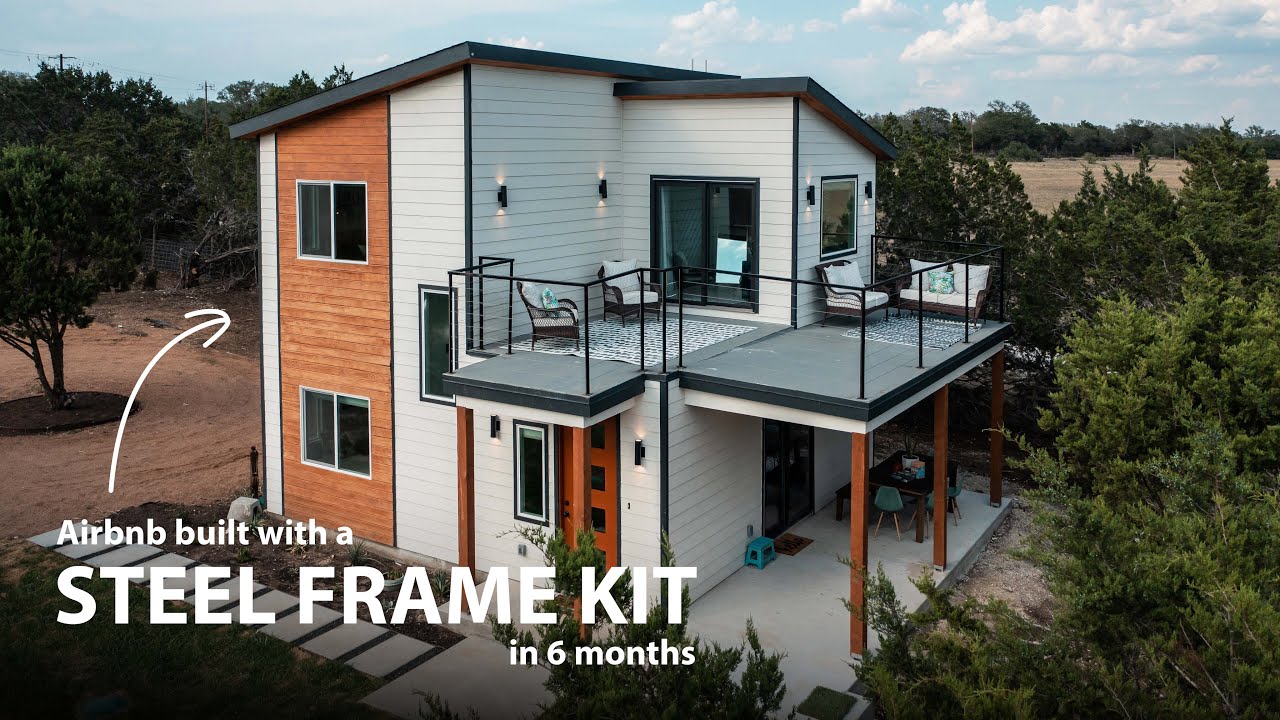 1035sqft kit home built with a steel frame in less than 6 months for AirBnb