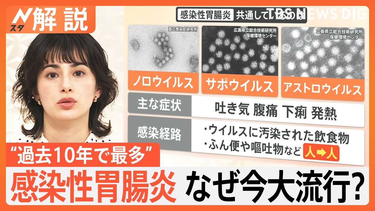 「立っていられない…」ノロウイルス以外の感染性胃腸炎に要注意　寒暖差とインバウンドも影響か “10年で最多”【Nスタ解説】｜TBS NEWS DIG