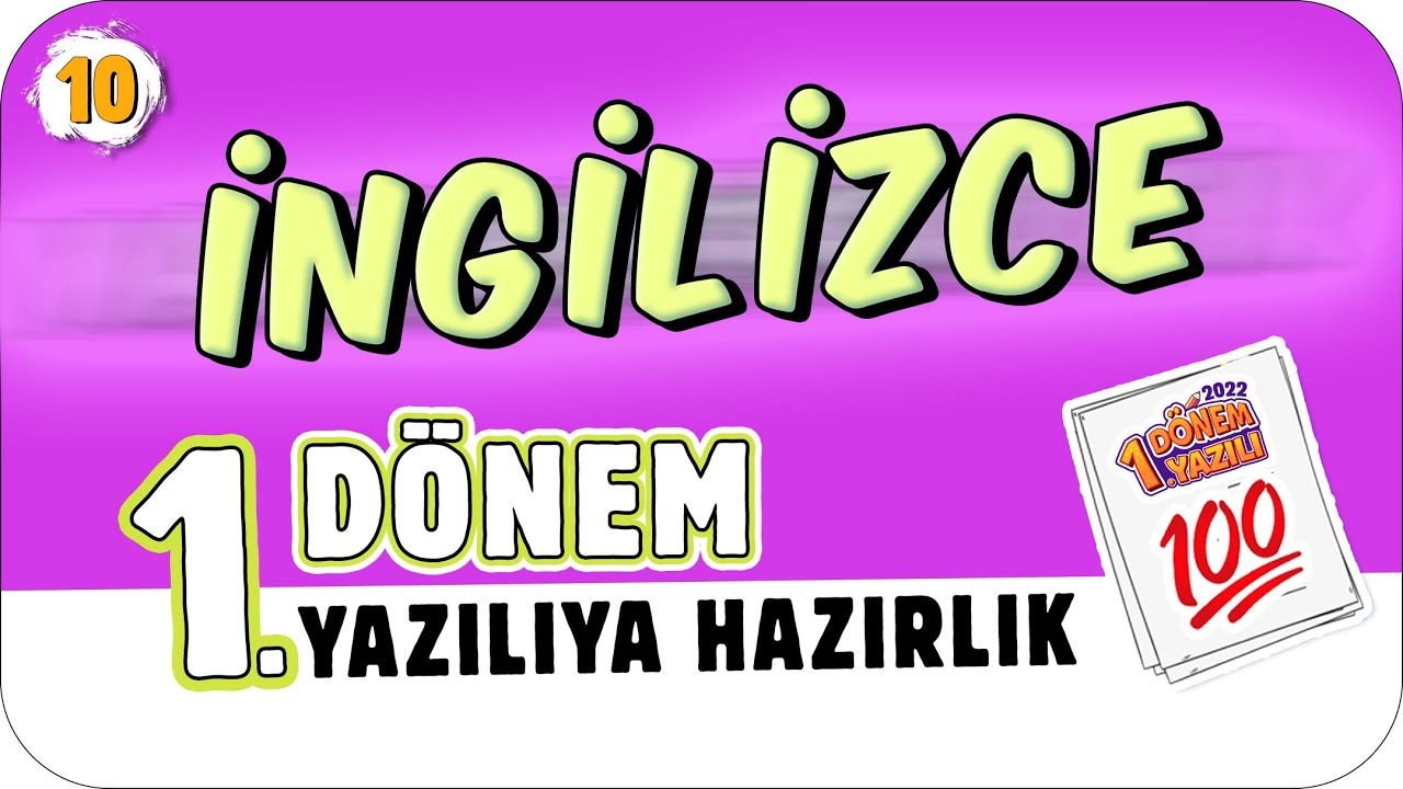 10.Sınıf İngilizce 1.Dönem 1.Yazılıya Hazırlık  📑 #2023