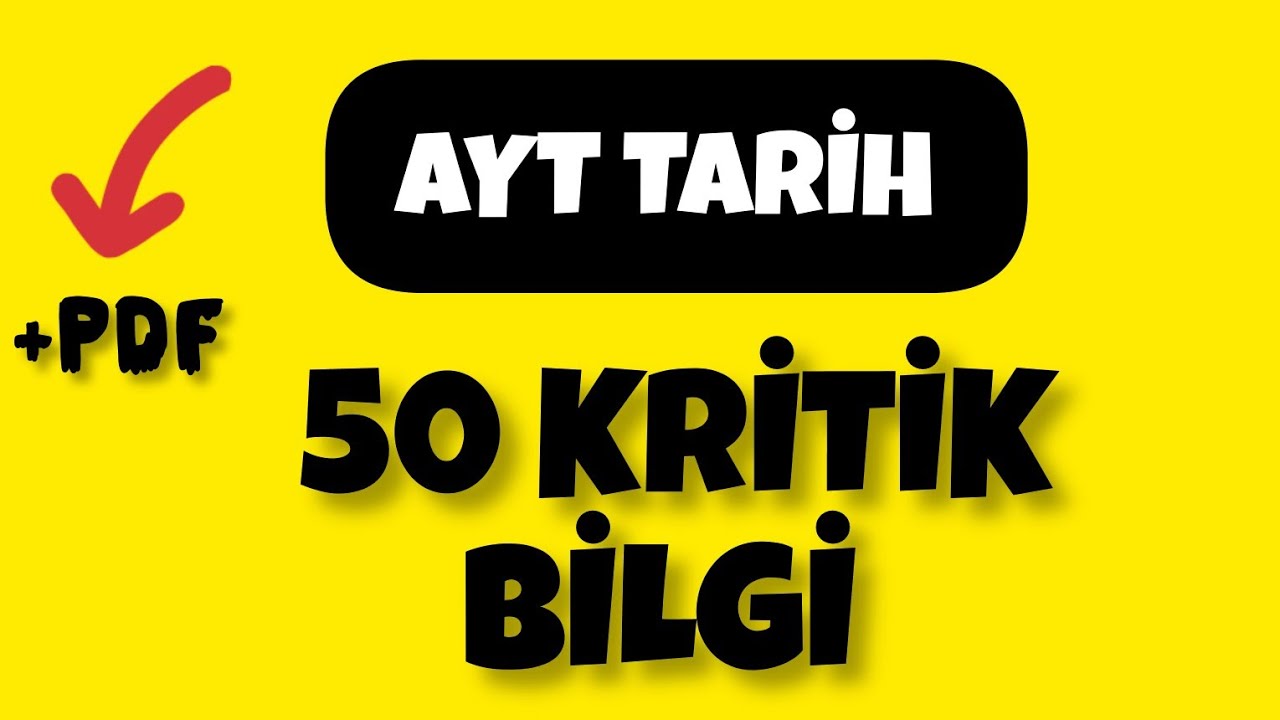 11 DAKİKADA AYT TARİH 50 NOKTA ATIŞI BİLGİ