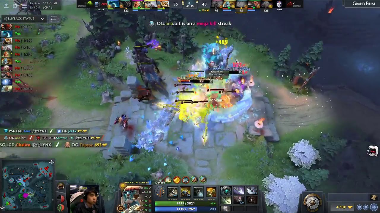 $11.000.000 Axe Call CEBBB - GRAND FINAL TI8 OG VS PSG.LGD