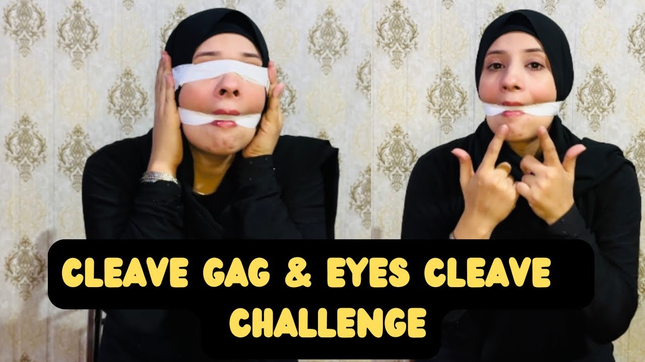 12 Layers Cleave Gag & Cleave Eyes Challenge|Electrical Tape| #aqsaadil #funny #awareness #challenge