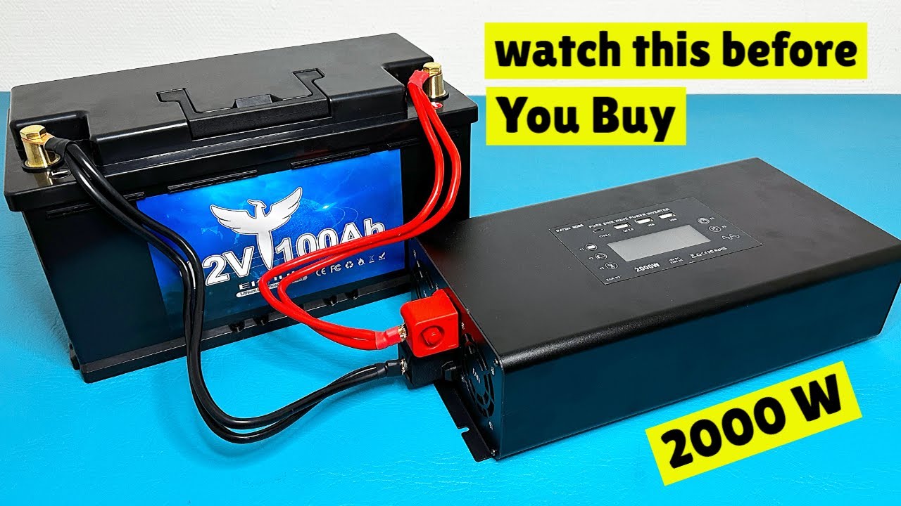 12v inverter 2000w test with maximum continuous discharging current 100ah battery