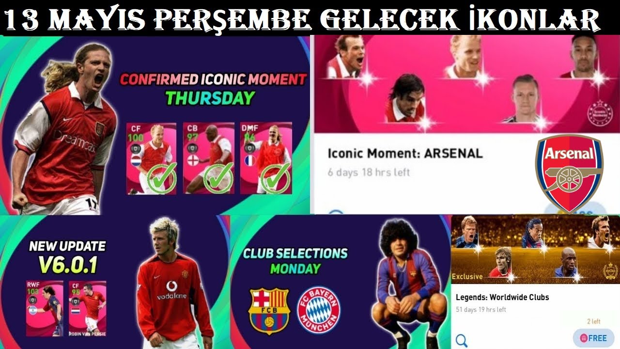 13 MAYIS GELECEK OYUNCULAR / İKONLAR / PES 2021 / POTW / PES MOBİLE