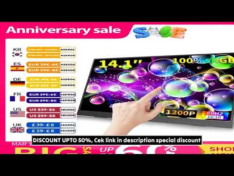 14.1 Inch Touch Screen Portable Monitor 100%sRGB 400cd/m2 Gaming Computer Expand Display F
