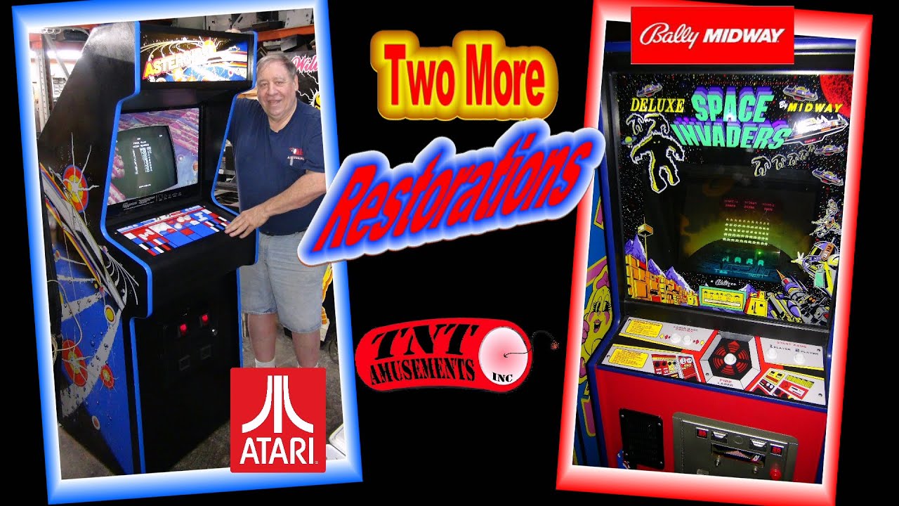 #1657 Atari ASTEROIDS & Midway DELUXE SPACE INVADERS RESTORATIONS - TNT Amusements