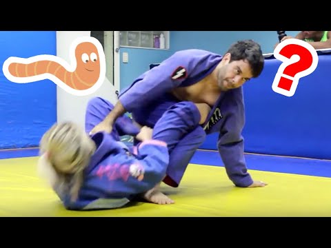 16yo Girl uses Worm & Squid Guard on Black Belt World Champion!!!