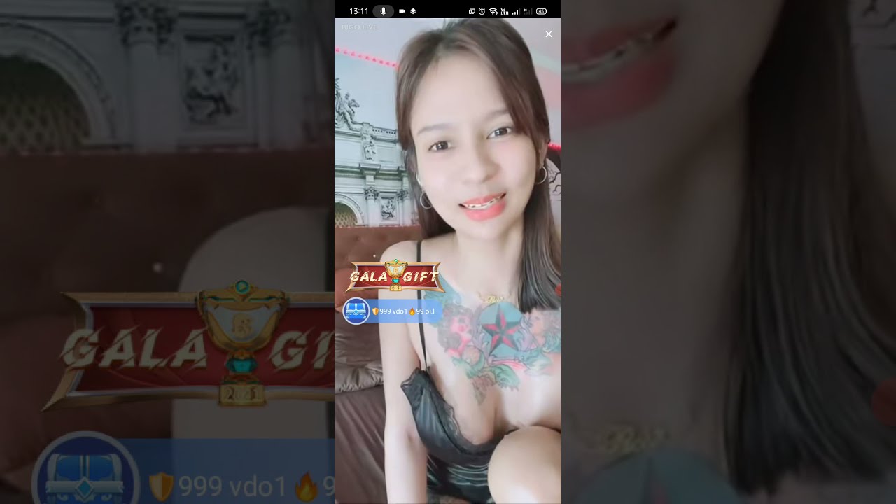 18+ Bigo tatto Thai black lingerie 2