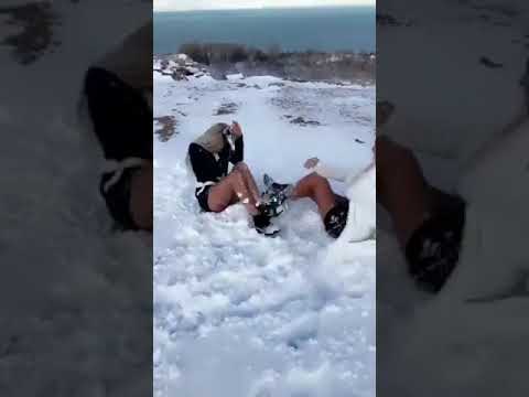 +18 Damla ekmekçioğlu -3 derecede minili kartopu oyunu