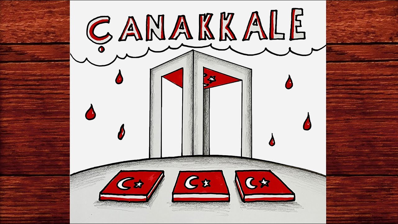 18 Mart Çanakkale Zaferi Resmi Çizimi - Çanakkale Zaferi İle İlgili Çizimler - Çizim Mektebi 2022
