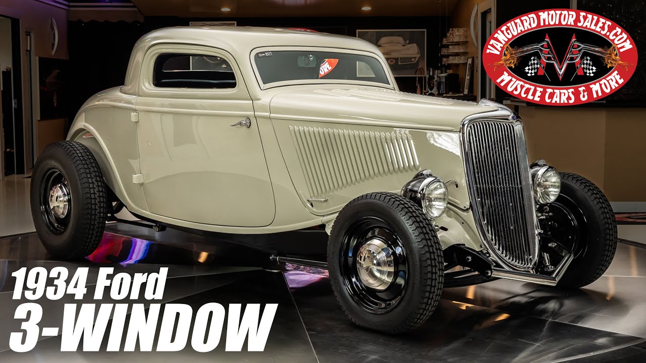 1934 Ford 3 Window Coupe Street Rod For Sale Vanguard Motor Sales #8877
