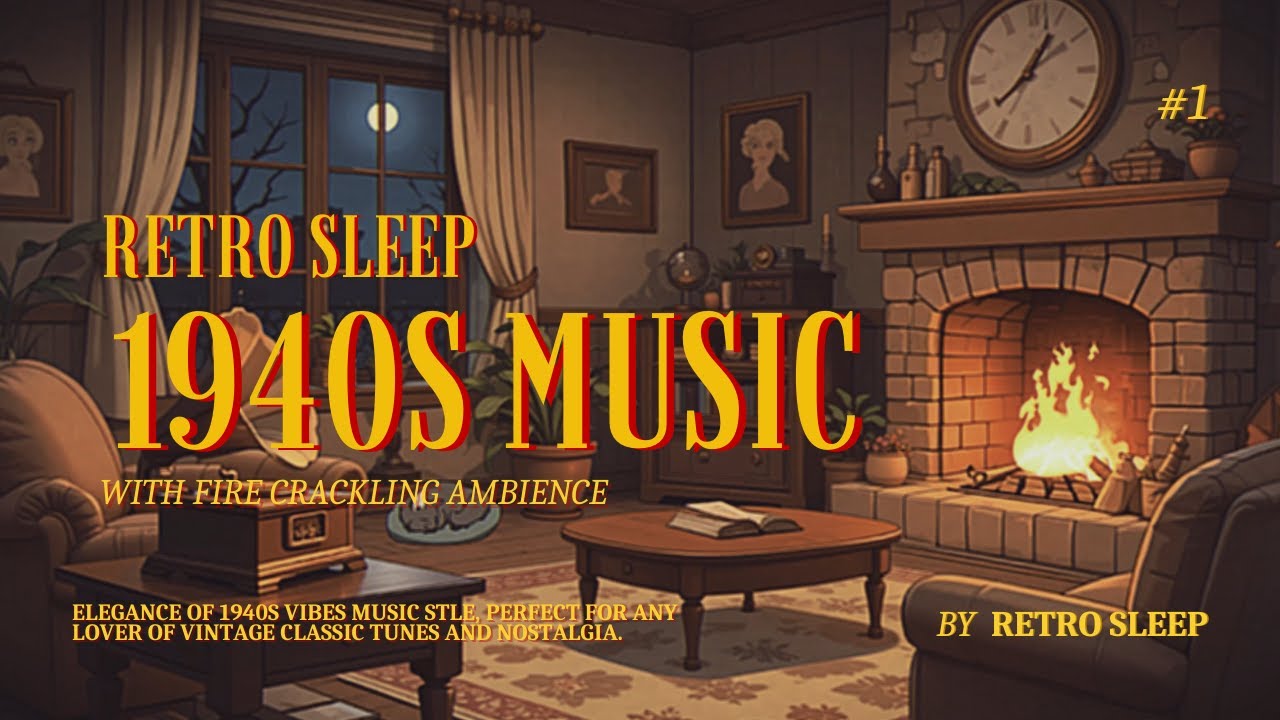 1940s Oldies Music Playing in Another Room at Vintage Manor House | Classic Music | Retro Sleep