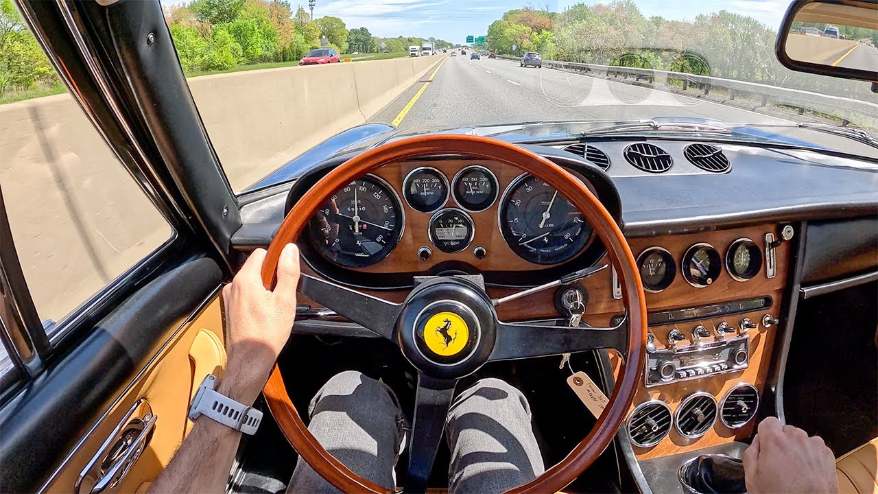 1969 Ferrari 365 GT 2+2 - Driving The Colombo V12 Grand Tourer (POV Binaural Audio)