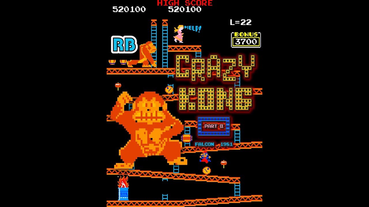 1981 [60fps] Crazy Kong Part II 520200pts