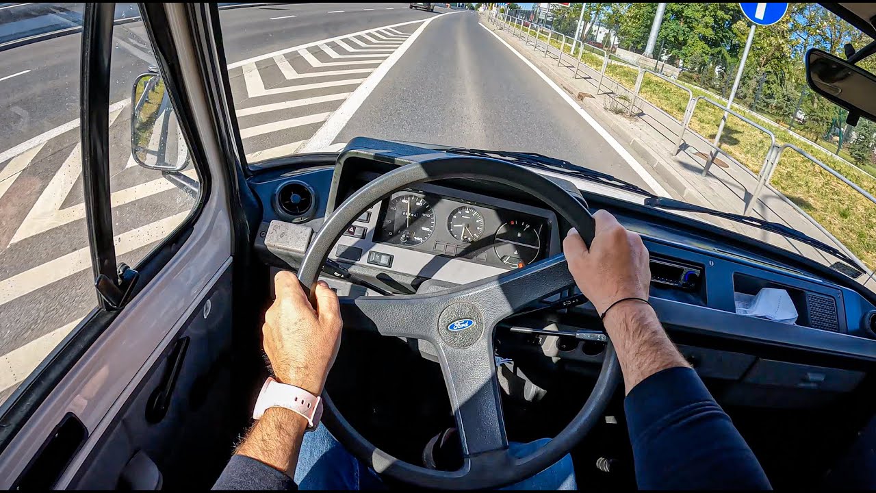 1985 Ford Transit Mk2 [2.5 L 68HP] | POV Test Drive #1207 Joe Black