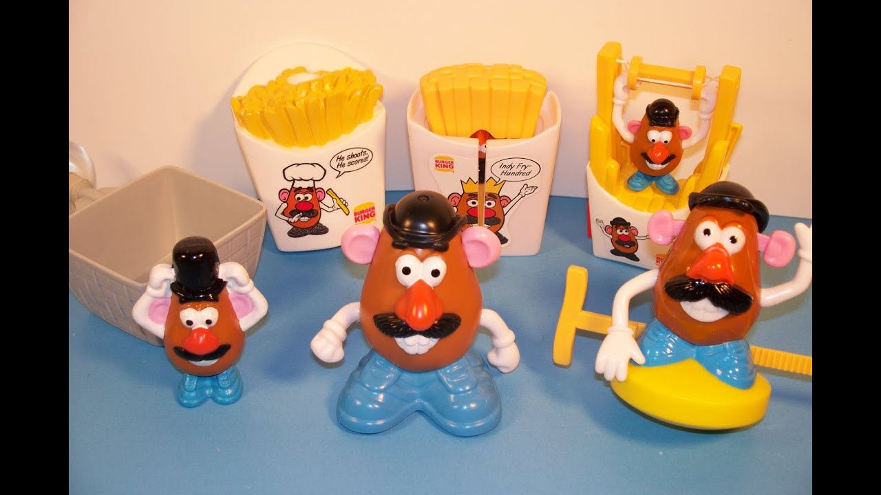 1998 MR. POTATO HEAD SET OF 5 BURGER KING COLLECTION MEAL TOY'S VIDEO REVIEW