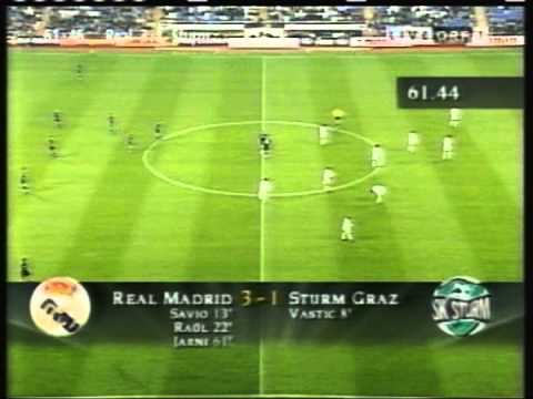 1998 October 21 Real Madrid Spain 6 Sturm Graz Austria 1 Champions League