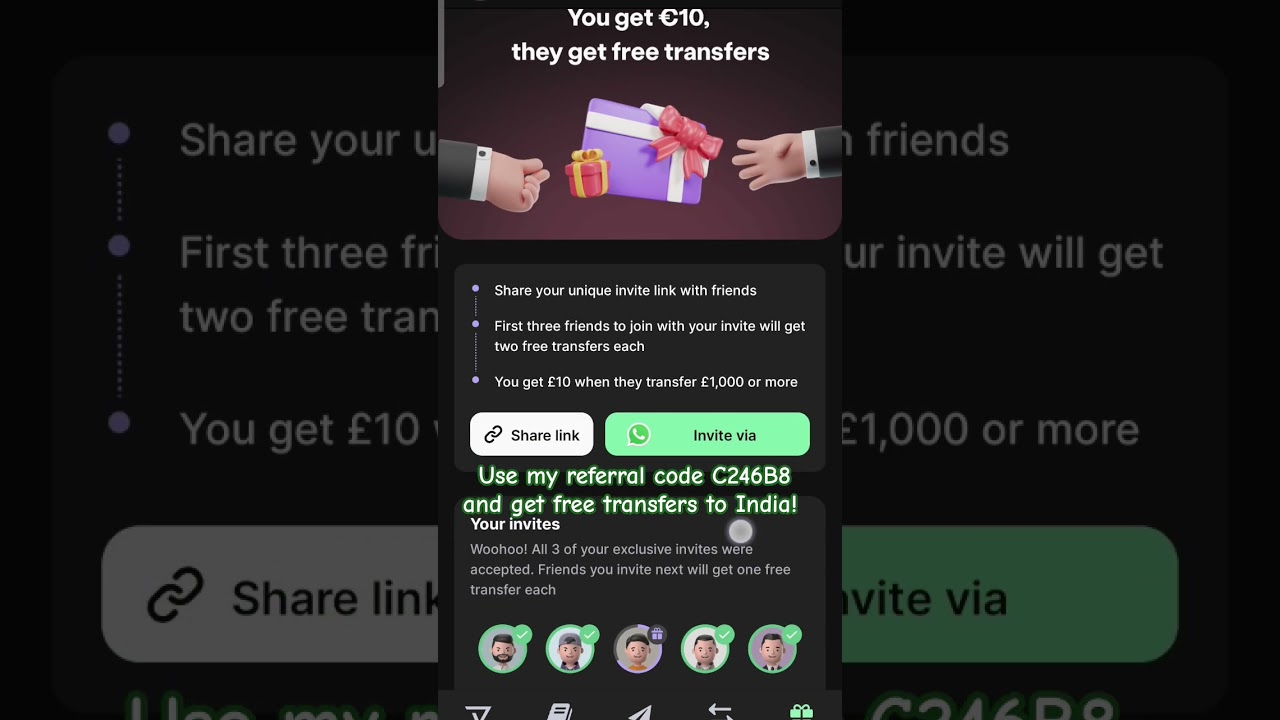 1GBP=108 Register with Vance Use myreferral code C246B8 get FREE transfer#vance #moneytransfer #gbp