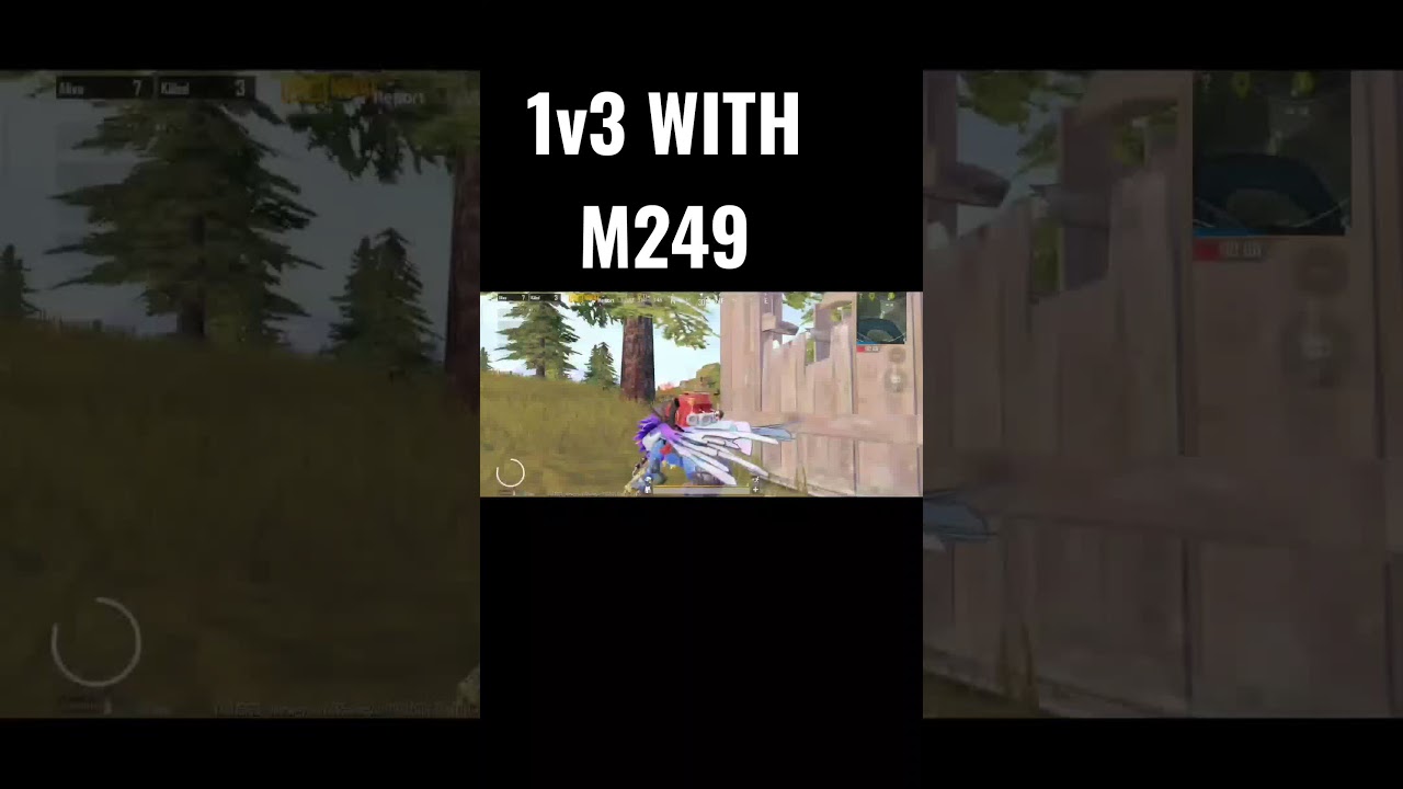 1v3 With M249 | 4 Finger + Gyroscope | Drekx Gaming #shorts