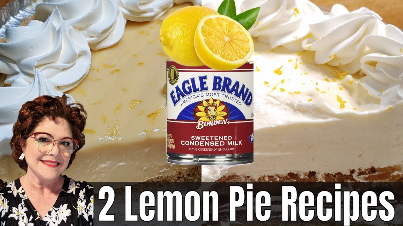 2 Creamy Lemon Pie Recipes in Minutes - Lemon Icebox Pie - Lemon Cream Cheese Pie