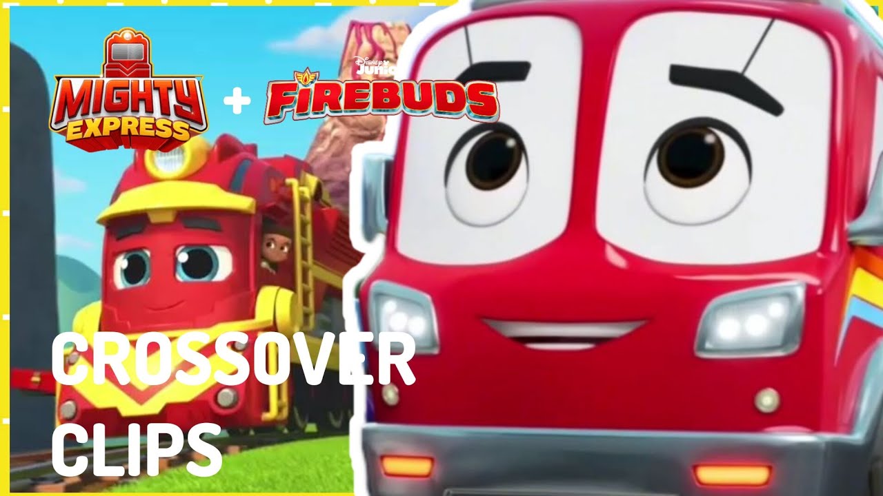 2 CROSSOVER CLIPS | Science Fair Snafu & Volcano Kablamo | Mighty Express & Firebuds Crossover Clips