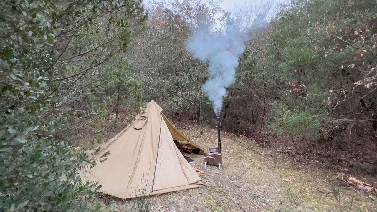 2 day of bushcraft-my dog, jagd terrier, night in the wild forest,tent,cooking pasta, drinking wine.