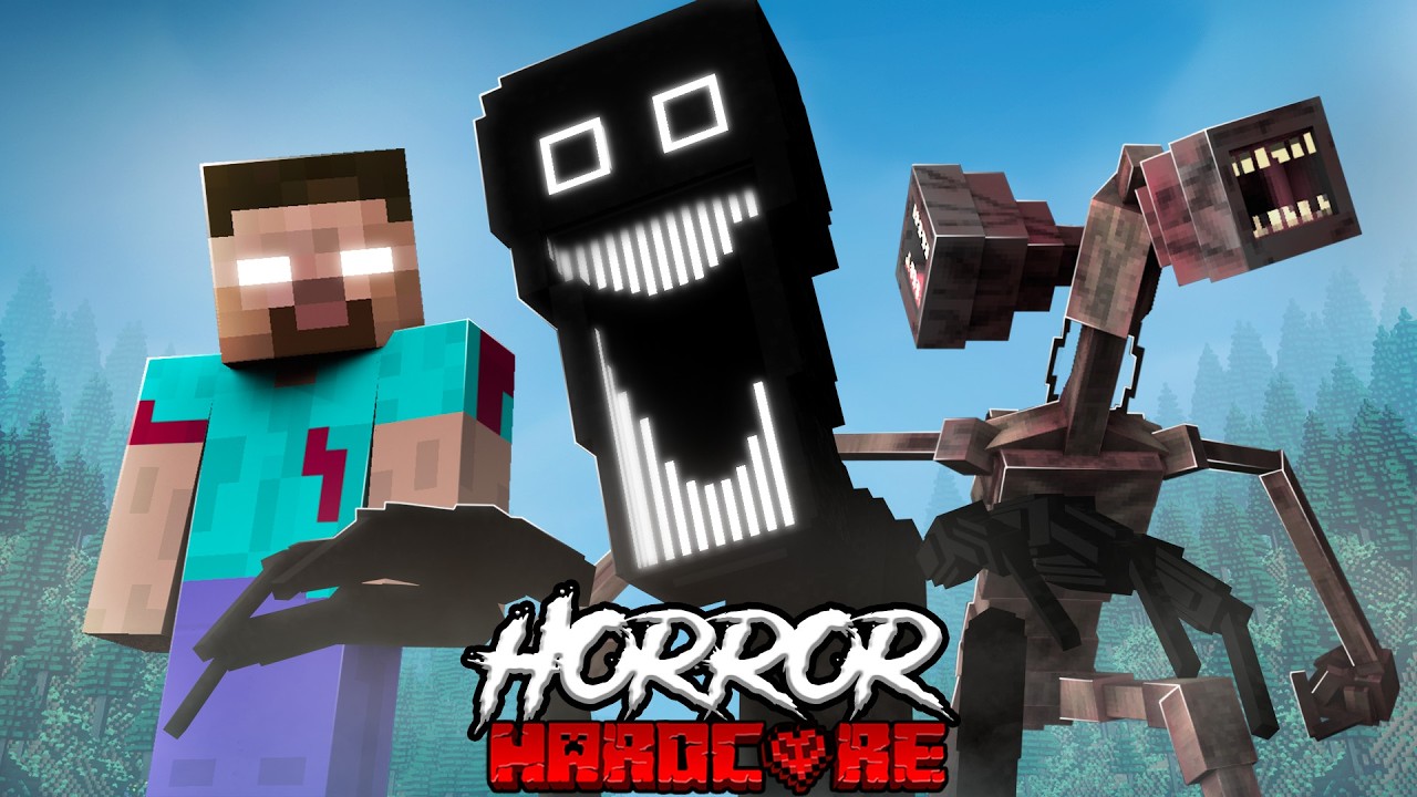 2 Idiots VS Hardcore Minecraft’s SCARIEST Horror Mods! [FULL MOVIE]