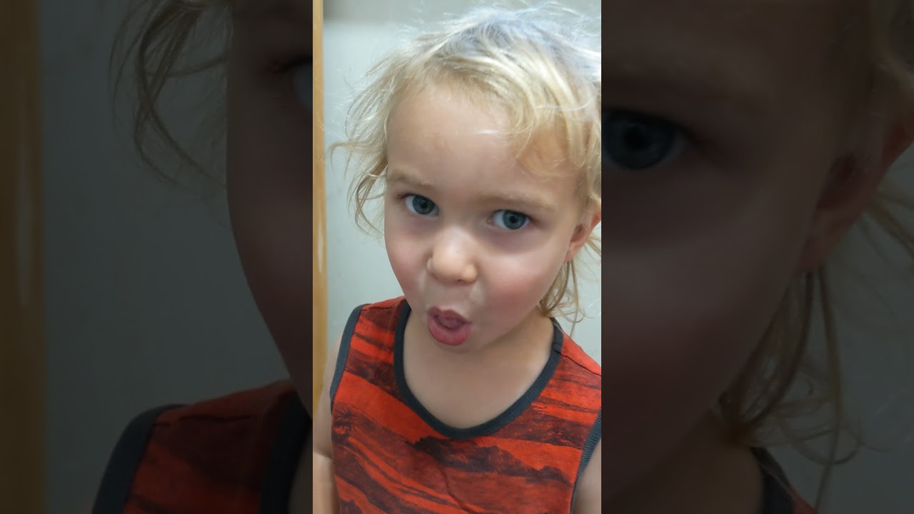 2 year old Gabriel shows us a tongue trick