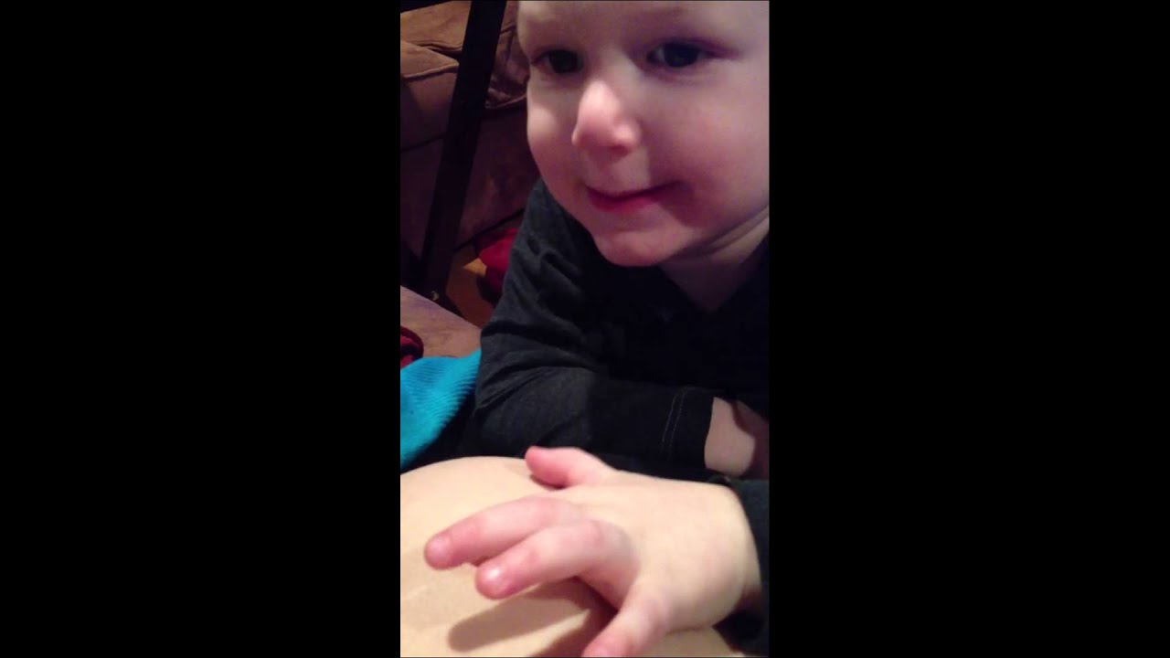 2 Year Old Talks to Mommy's Baby Belly