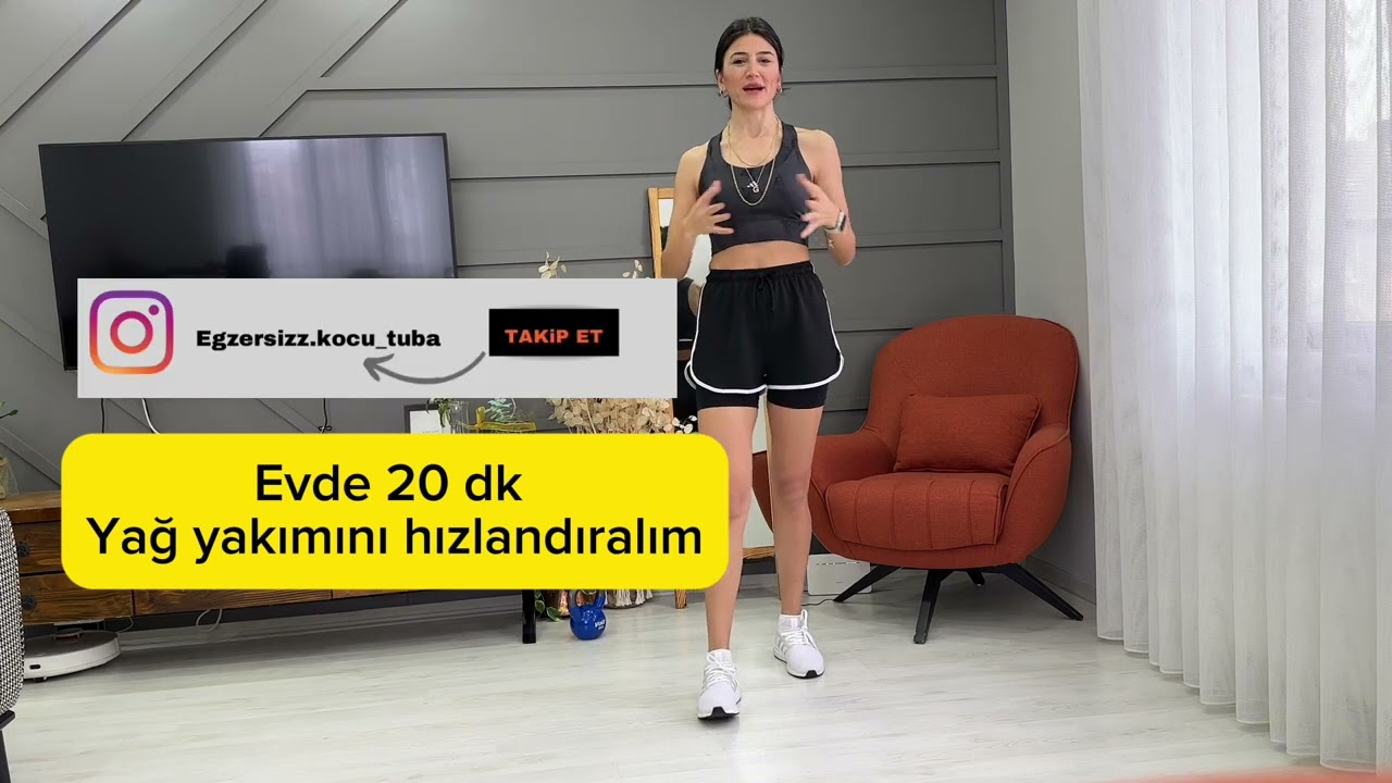 20 dakikada yağ yakımı evde spor 🌸