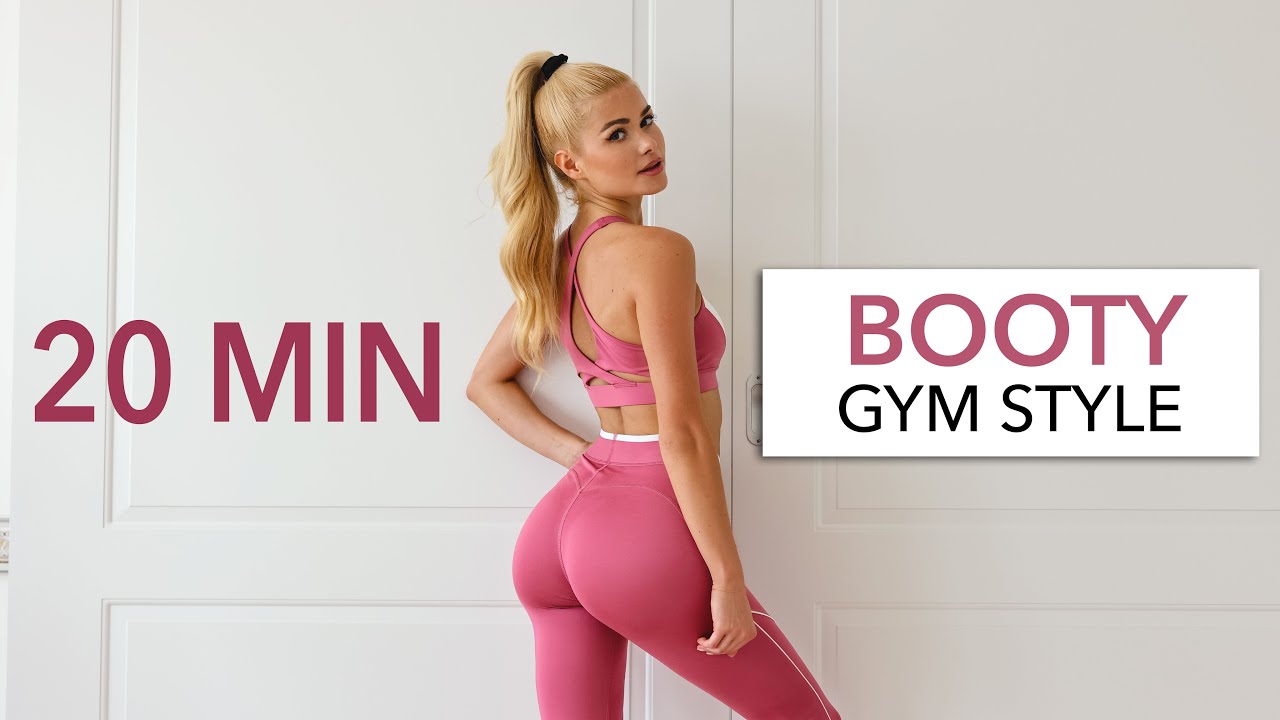 20 MIN BOOTY, GYM STYLE - Circuit Training with breaks / no quads, only booty / Weight & Booty Band