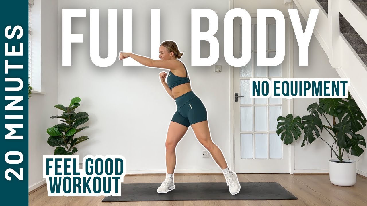 20 MIN FULL BODY WORKOUT TO HELP YOU FEEL GOOD - No Equipment, No Repeats, No Jumping | MonikaFit