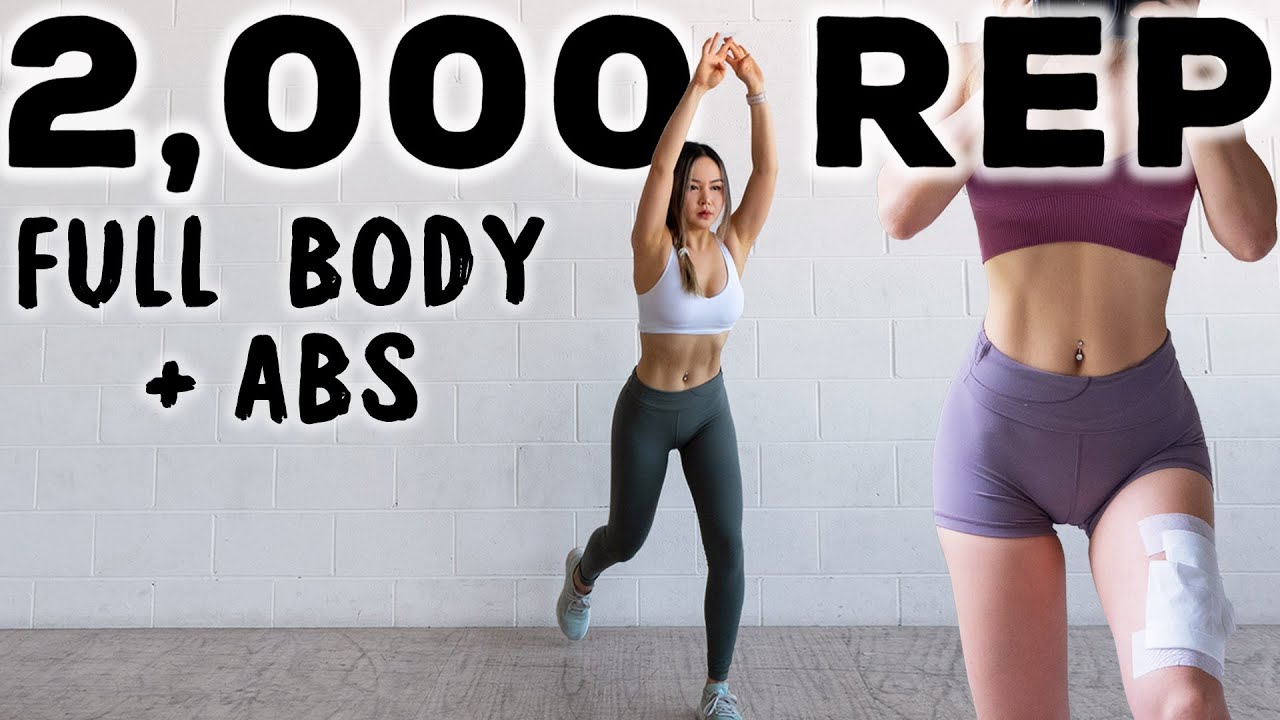 2000 REP Full Body & Abs Workout CHALLENGE for 2 Million Subscribers 🔥Burn Fat, NO JUMPING