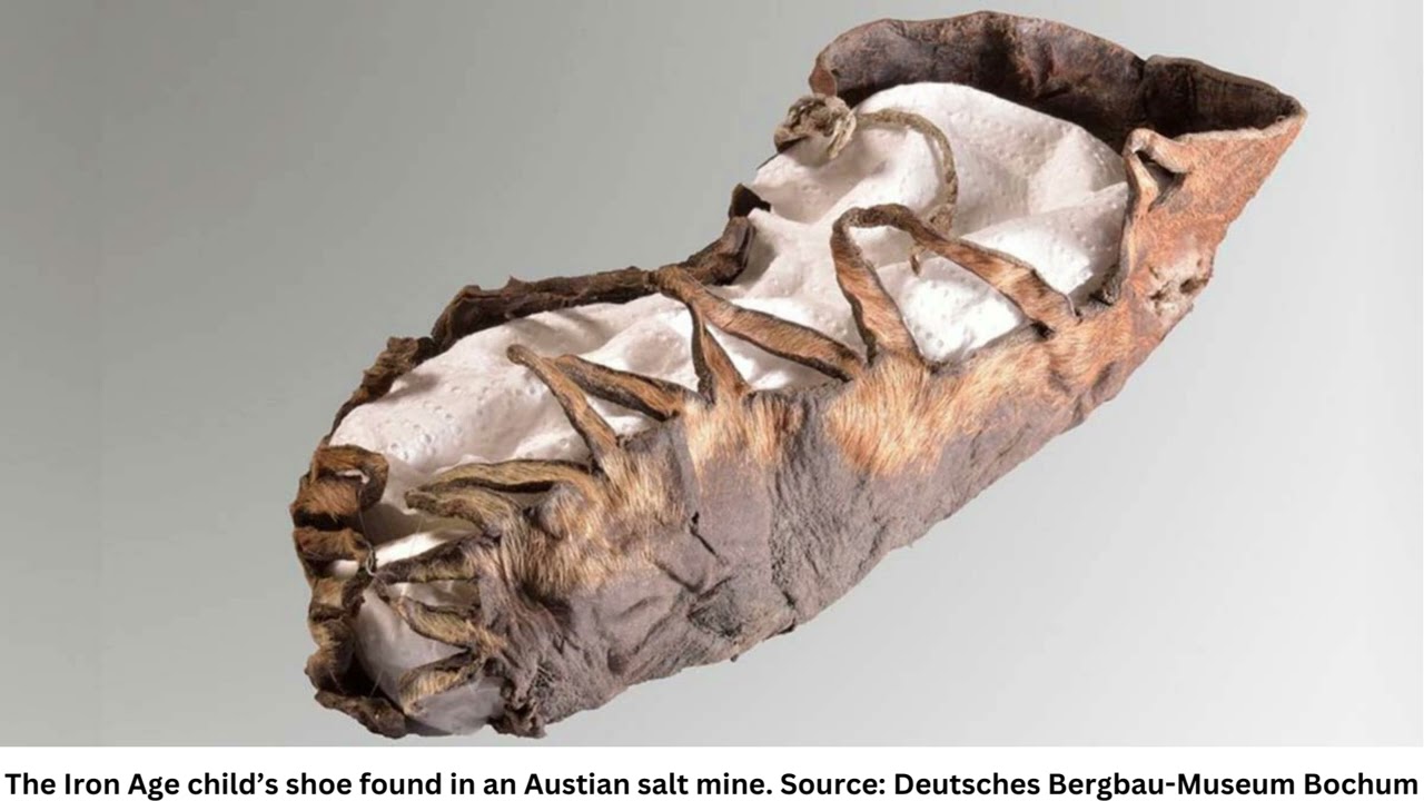 2000-Year-Old Child’s Leather Shoe Found in Austrian Salt Mine