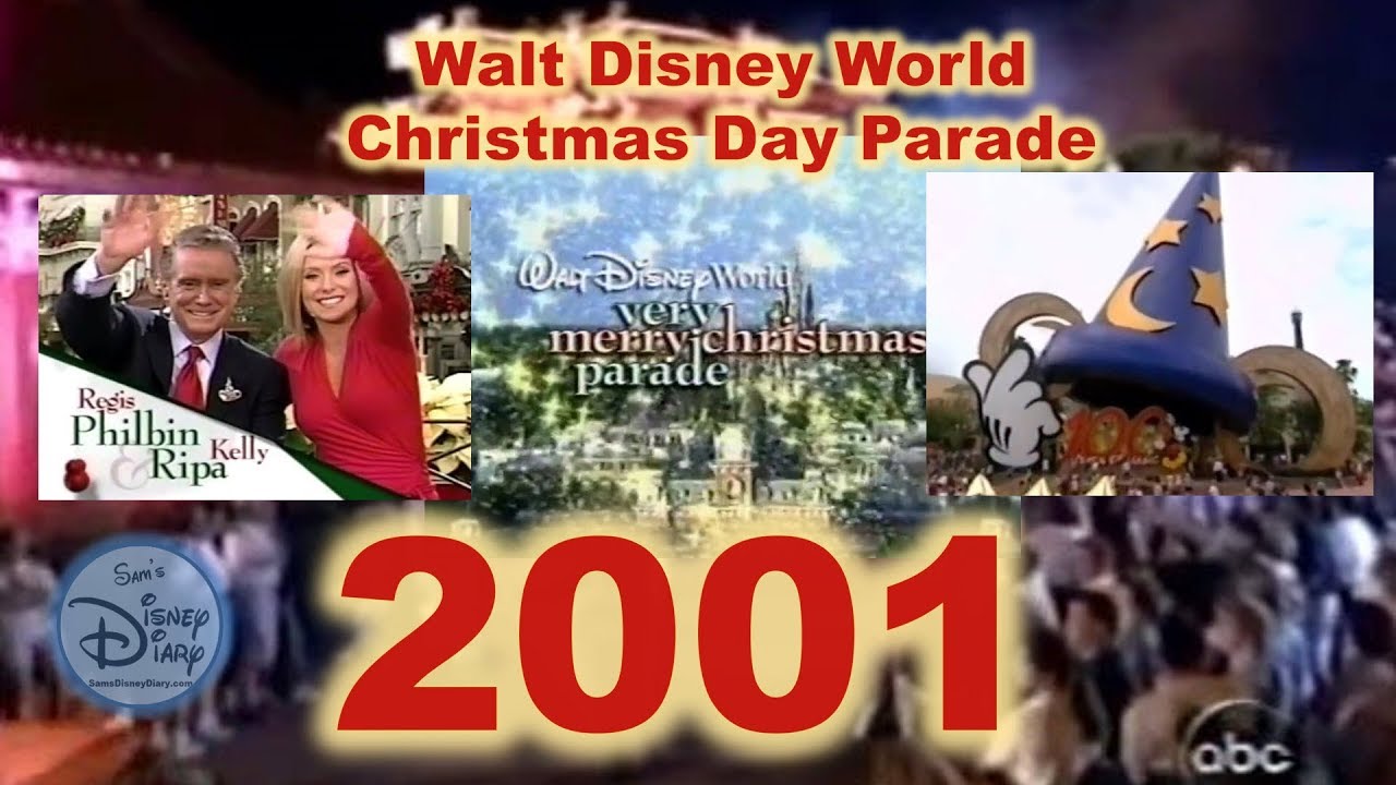 2001 Walt Disney World Christmas Day Parade | Regis Philbin | Kelly Ripa | Wayne Brady