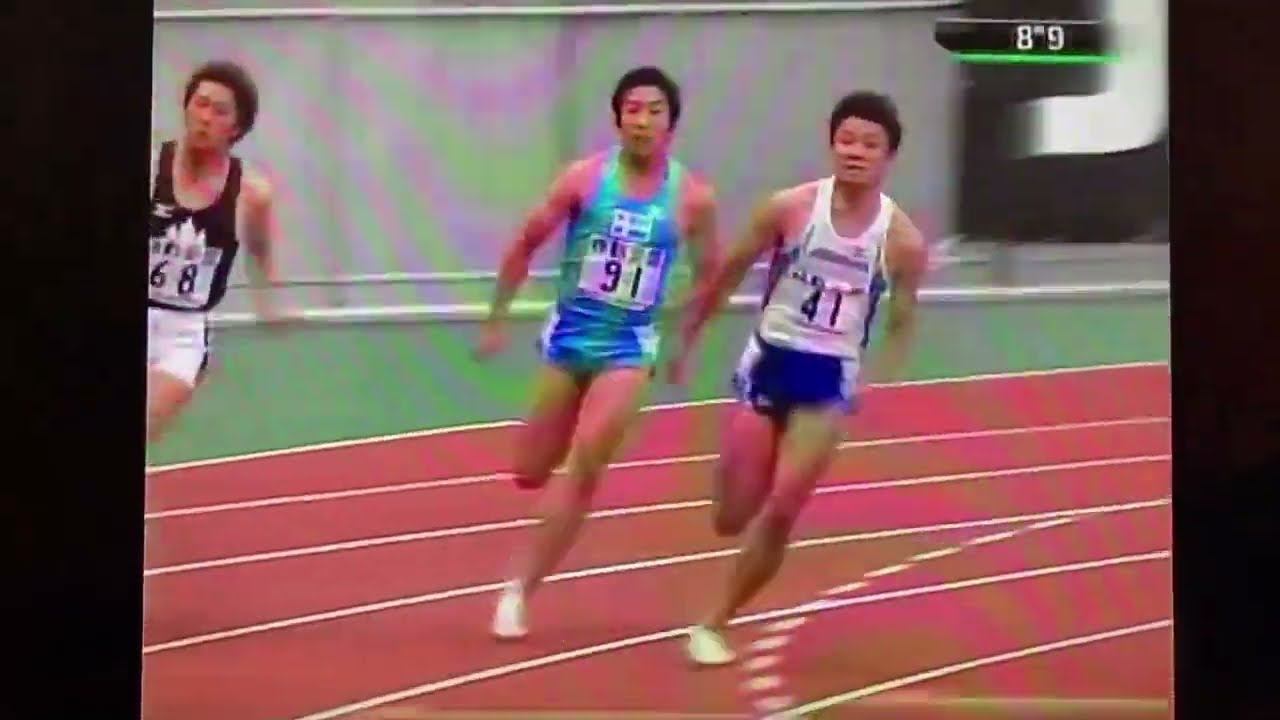 200ｍ走／20秒03をマークした雄姿／末續慎吾選手／2003年・日本選手権