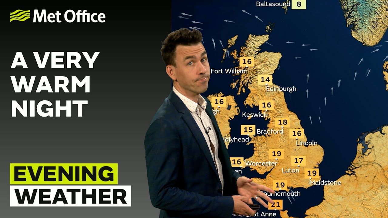 20/06/2025 - Warm and fine - Evening Weather Forecast UK – Met Office Weather