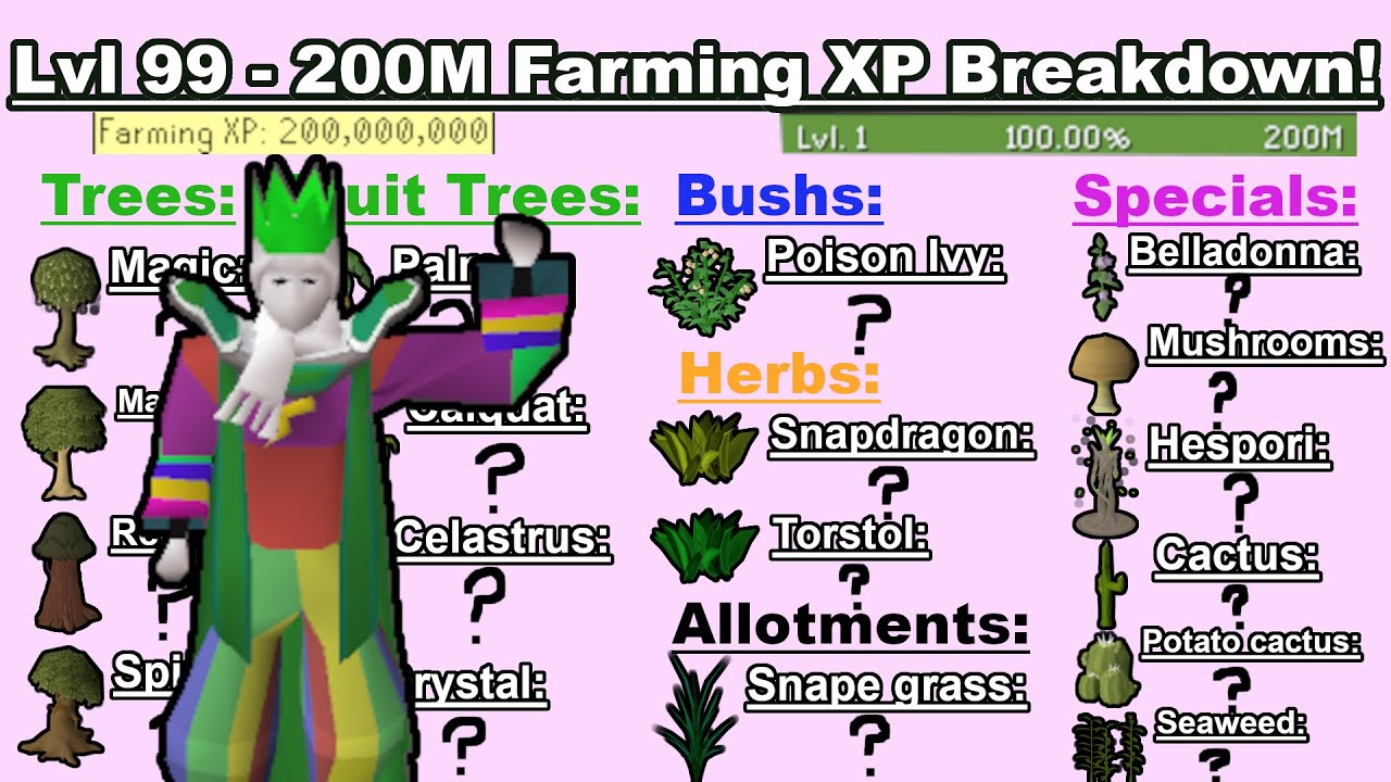 200M Farming Xp Full Breakdown! #osrs