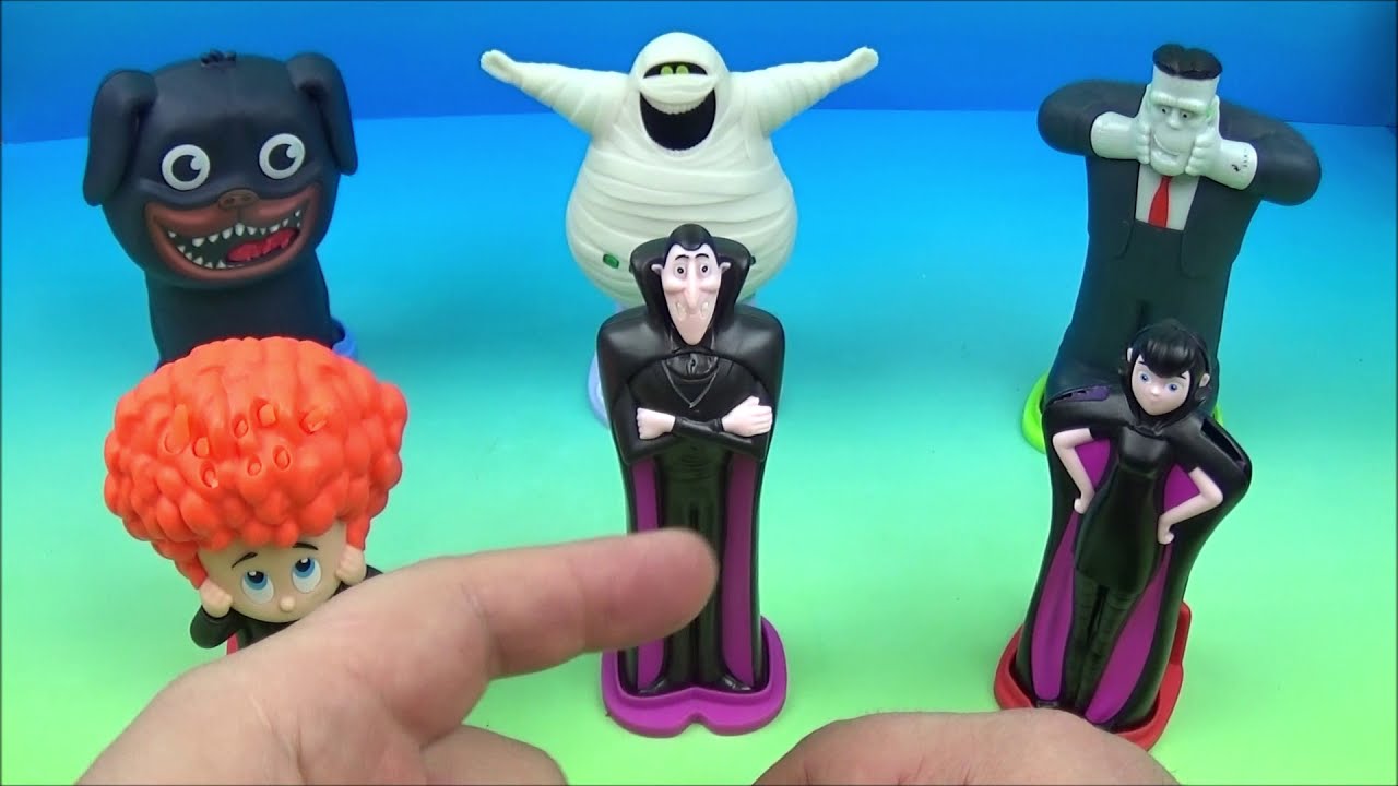 2018 HOTEL TRANSYLVANIA 3 SET OF 6 BURGER KING MOVIE COLLECTIBLES VIDEO REVIEW