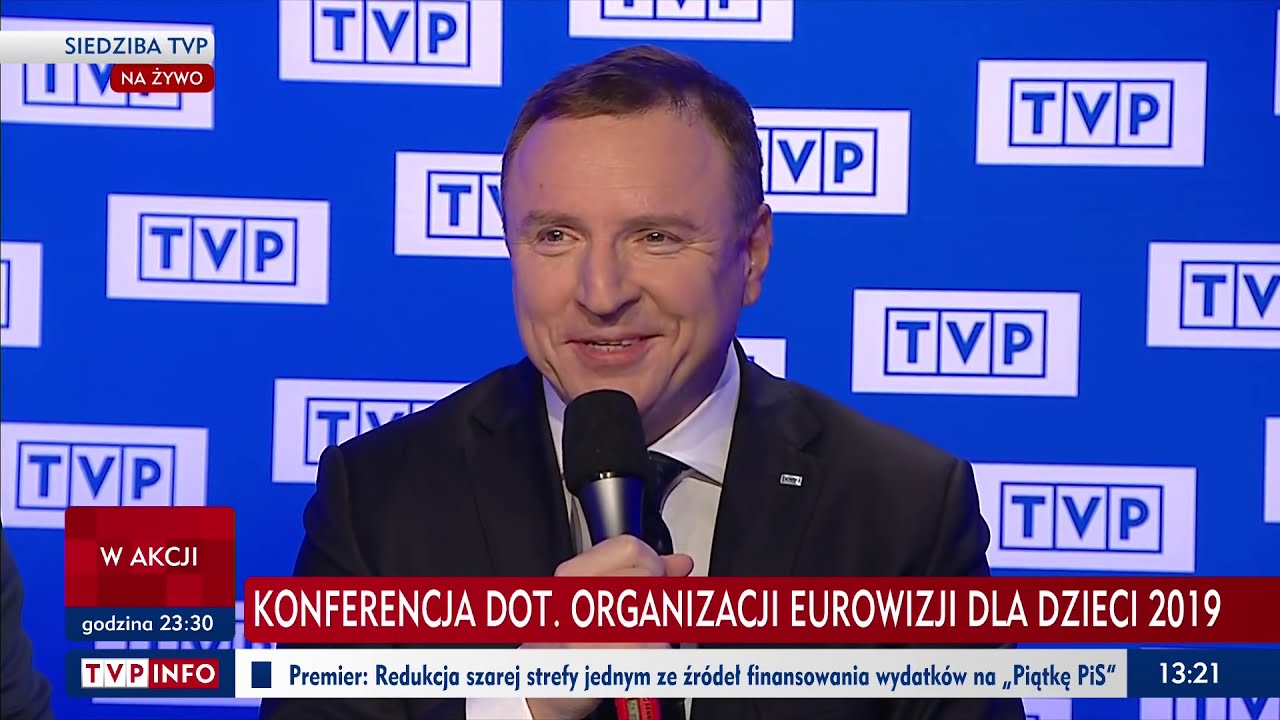 2019.03.06 • 13:14 • TVP INFO ▸ Gliwice gospodarzem Eurowizji Junior 2019 • konferencja TVP