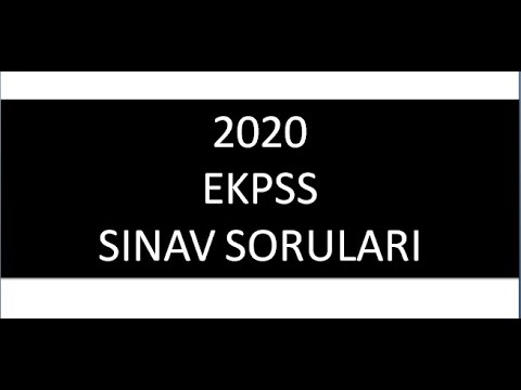 2020 ekpss sınav soruları 1