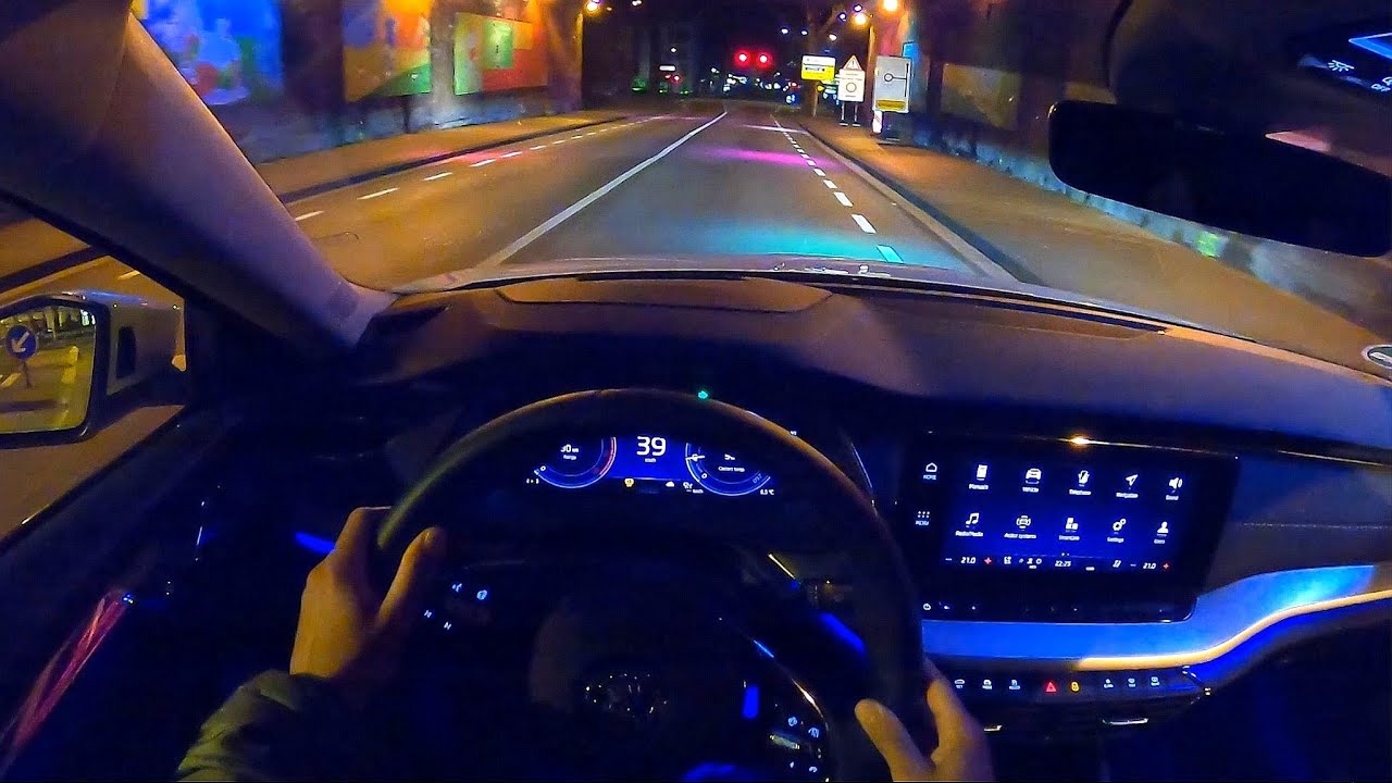 2021 SKODA OCTAVIA SEDAN 1.5 TSI 150 PS NIGHT POV TOP SPEED AUTOBAHN KAISERSLAUTERN (60 FPS)