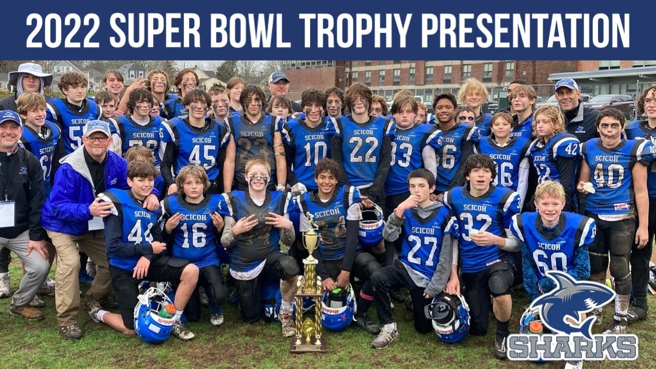 2022 Super Bowl Trophy Presentation to Grade 8 SciCoh Sharks