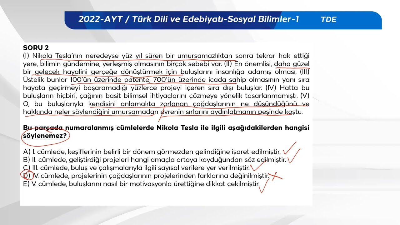 2022 YKS Sınav Soru Çözümü-Türk Dili ve Edebiyatı-1