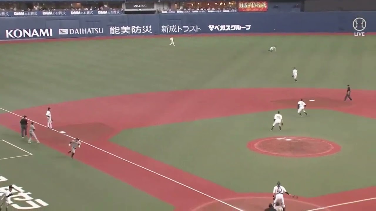 2022.6.11 阪神タイガース 対 オリックス熊谷敬宥神走塁！1塁から一気にホームイン！！！勝ち越し成功！