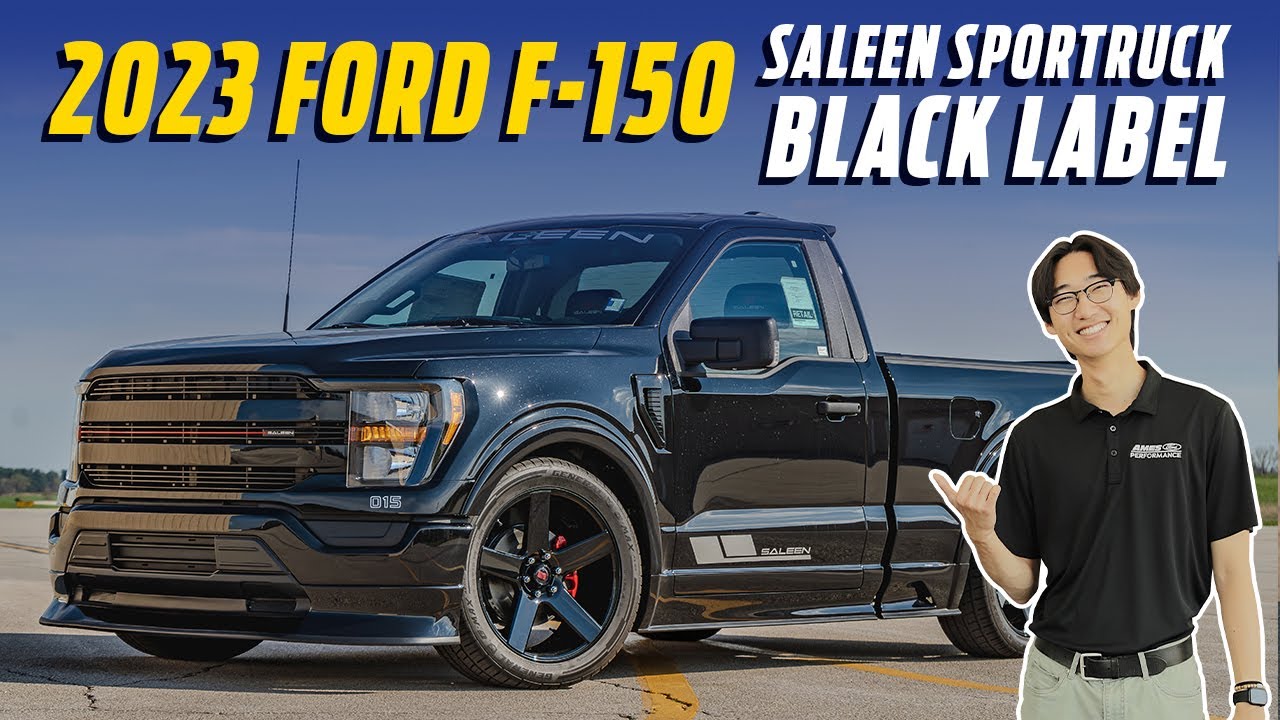 2023 Ford F-150 Saleen Sportruck Black Label | Supercharged Regular Cab! | Ames Ford Performance